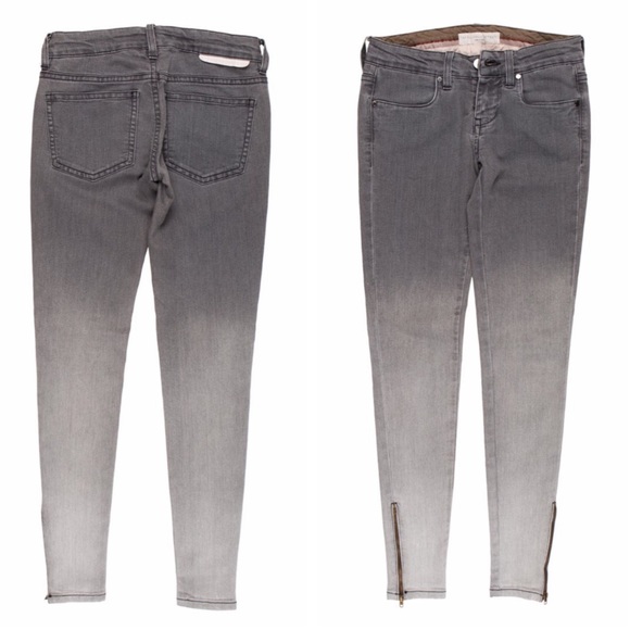 Stella McCartney Denim - Stella McCartney Ombré SkinnyShort Ankle Zip Jeans